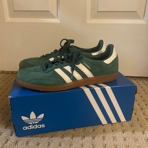 Green Adidas Sambas, Men’s size 7